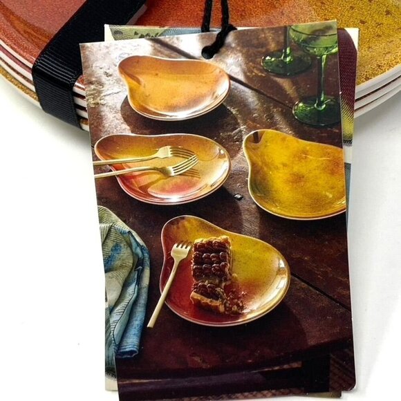 John Derian for Target Melamine Pear Shaped Dessert Appetizer Plates Set of 4 - Picture 3 of 8